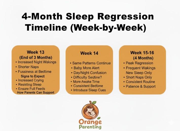 4-Month Sleep Regression Timeline (Week-by-Week)