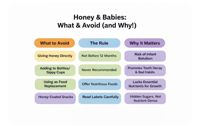A quick chart for parents to understand food items to avoid 