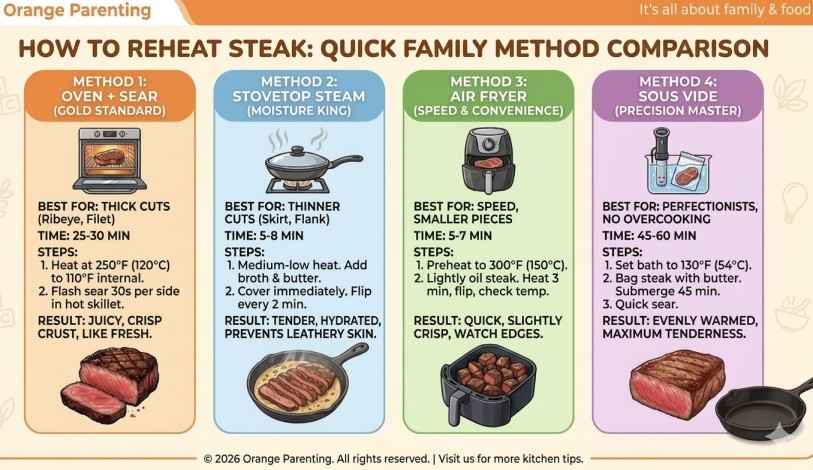 4 Best way to Reheat Steak 