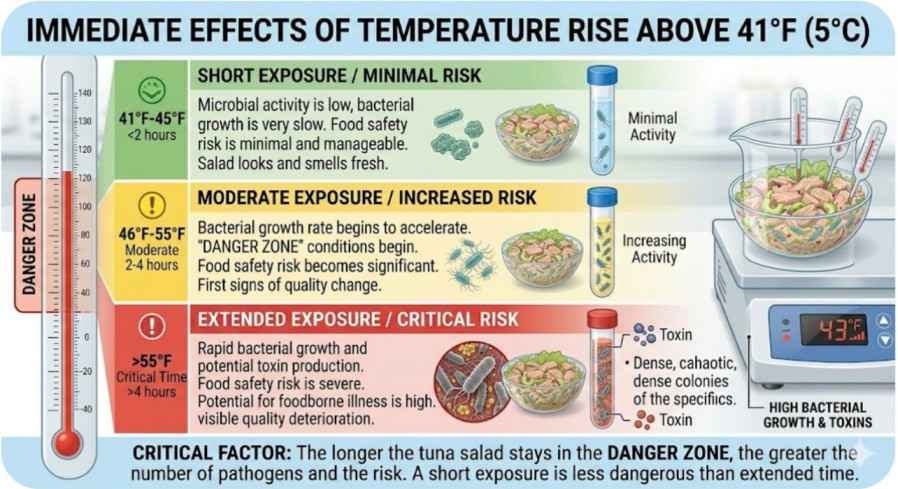 Immediate Effects of Temperature Rise Above 41°F