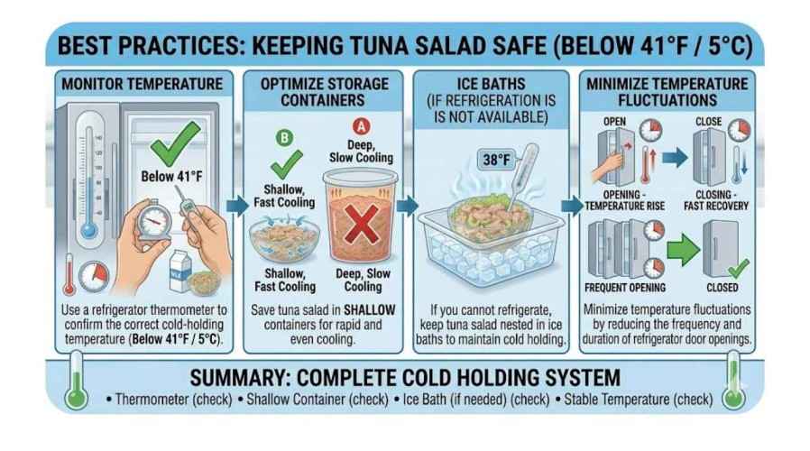 Best Practices to Keep Tuna Salad Below 41°F (5°C)