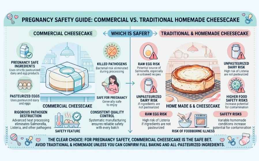 Commercial vs homemade cheesecake