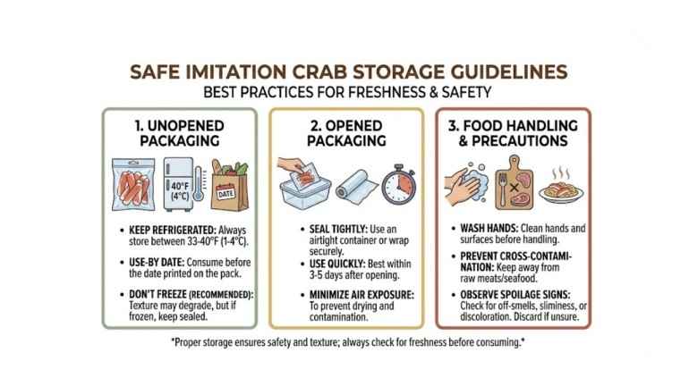How to store imitation crab safely? 