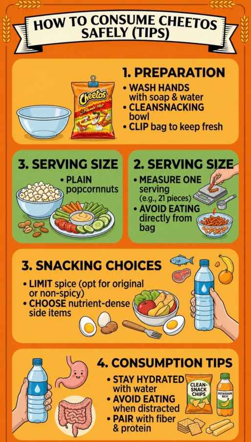 Tips to eat cheetos safely