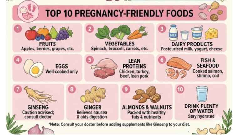 pregnancy friendly food list