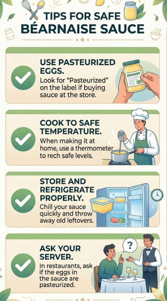 Tips for safe bearnaise sauce