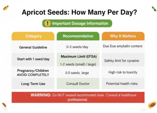 How many apricot seeds should I eat a day?