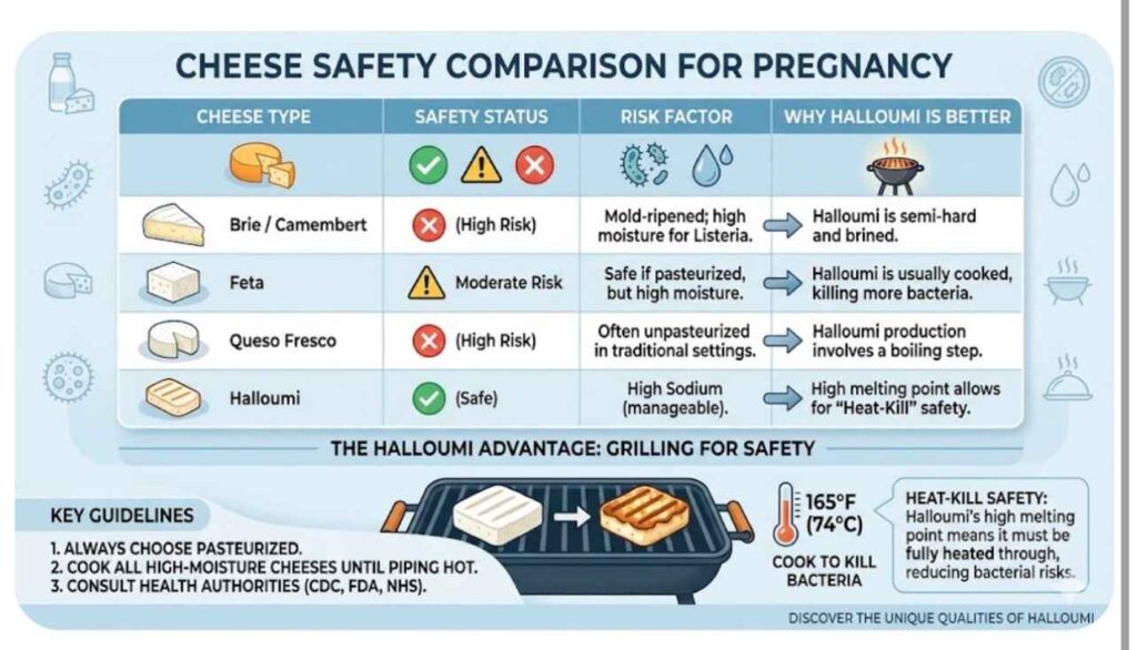 cheese safety comparision