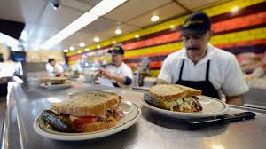 pastrami in restaurant
