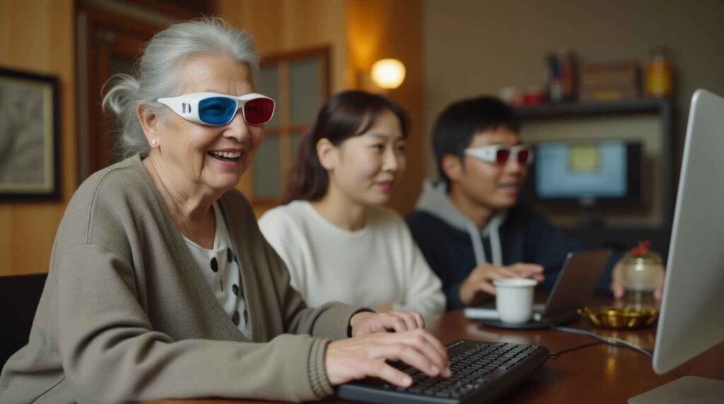 senior using Brain Training Apps