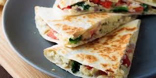 Cheesy Egg & Spinach Breakfast Quesadilla