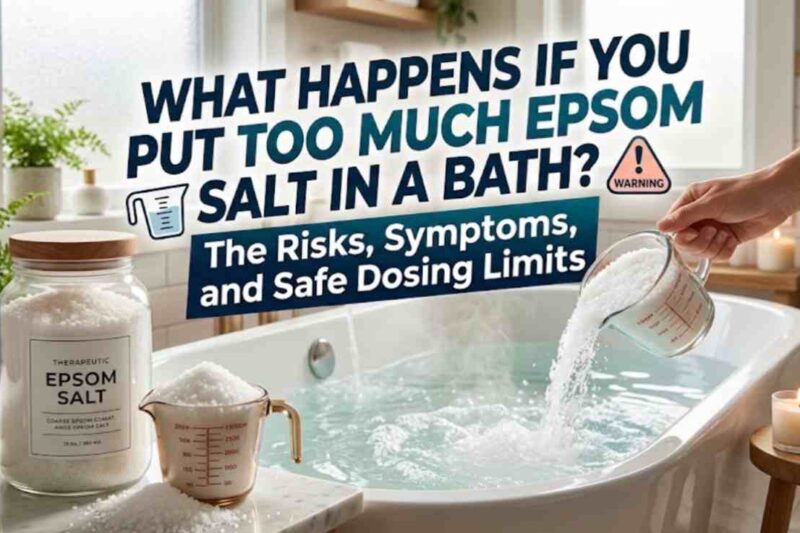 What happens if you put too much Epsom salt in a bath? Safe Limits & Side Effects