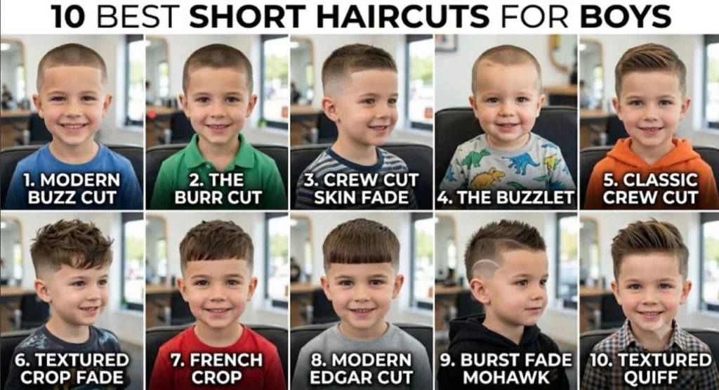 first of top 10 short haircuts for boys