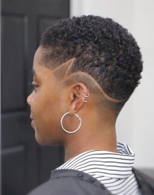 Short Afro with Precision Fade