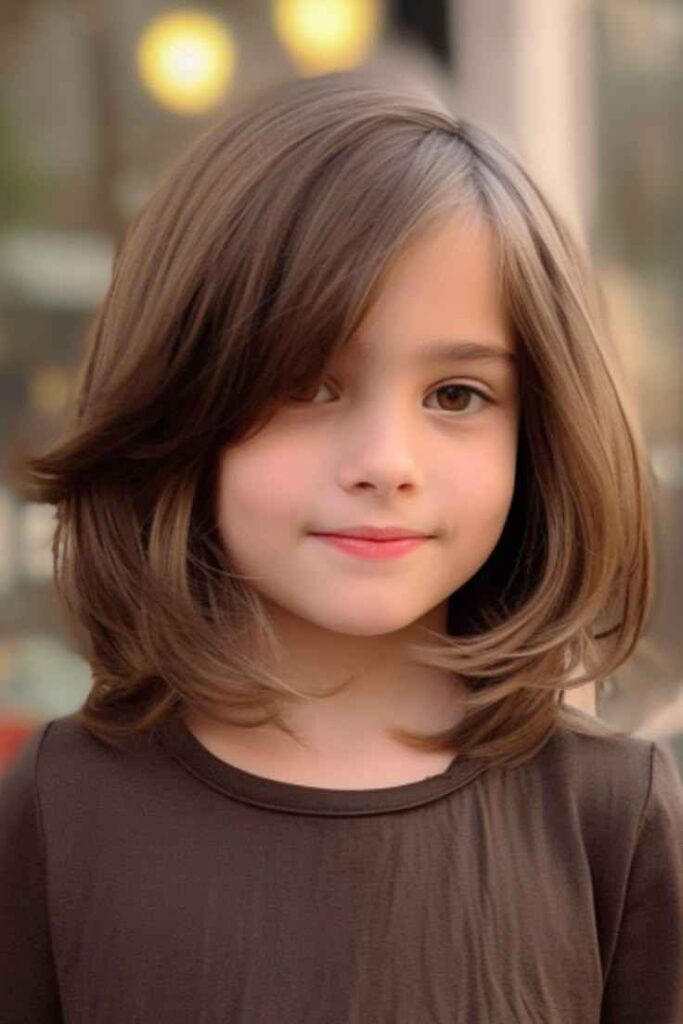 Soft Waves with Blunt Bangs