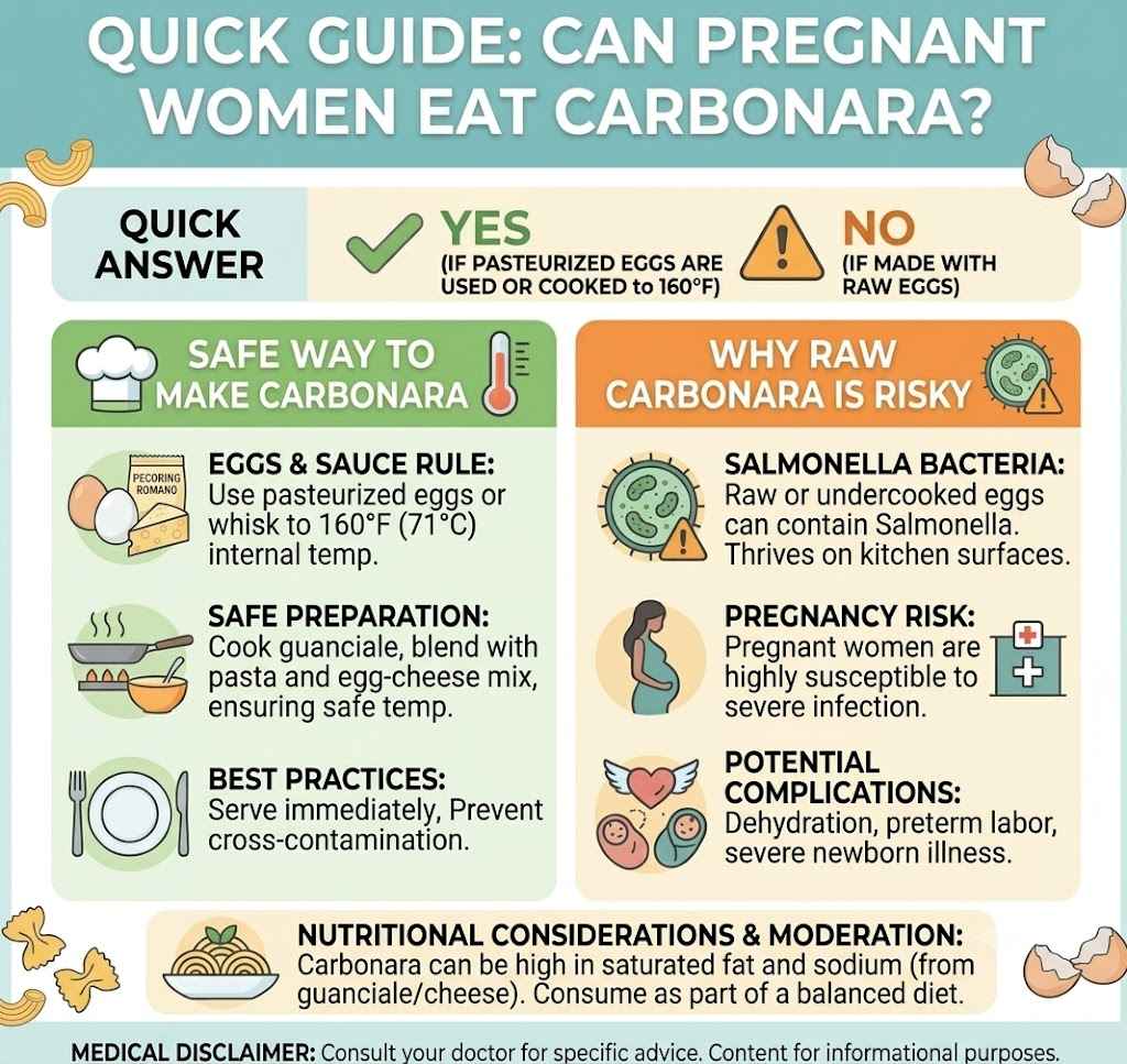 Can Pregnant Women Eat Carbonara? 