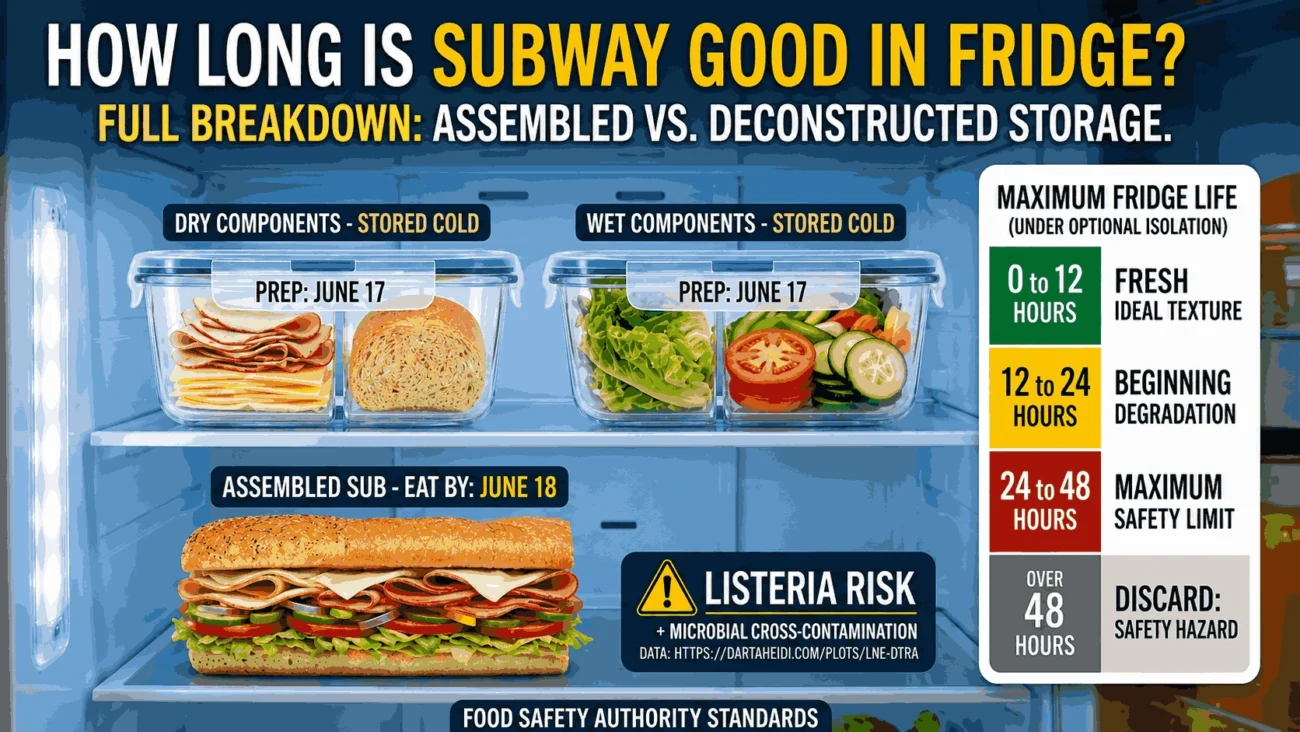 how long is subway good in fridge
