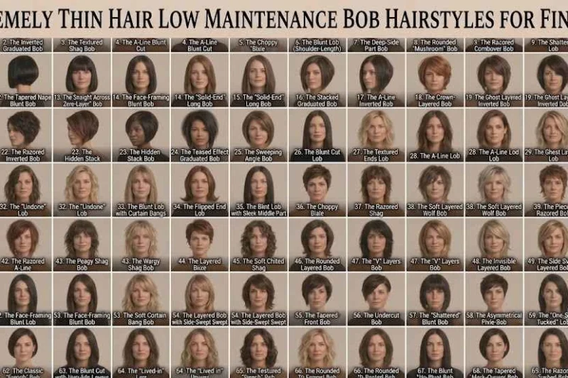70 Extremely Thin Hair Low Maintenance Bob Hairstyles for Fine Hair