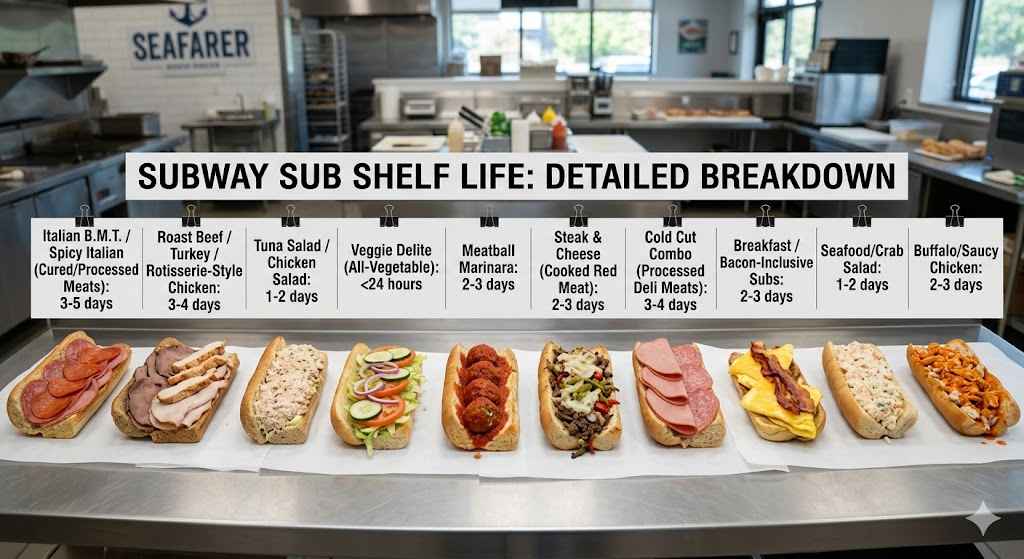 Subway Sub Shelf Life: Detailed Breakdown