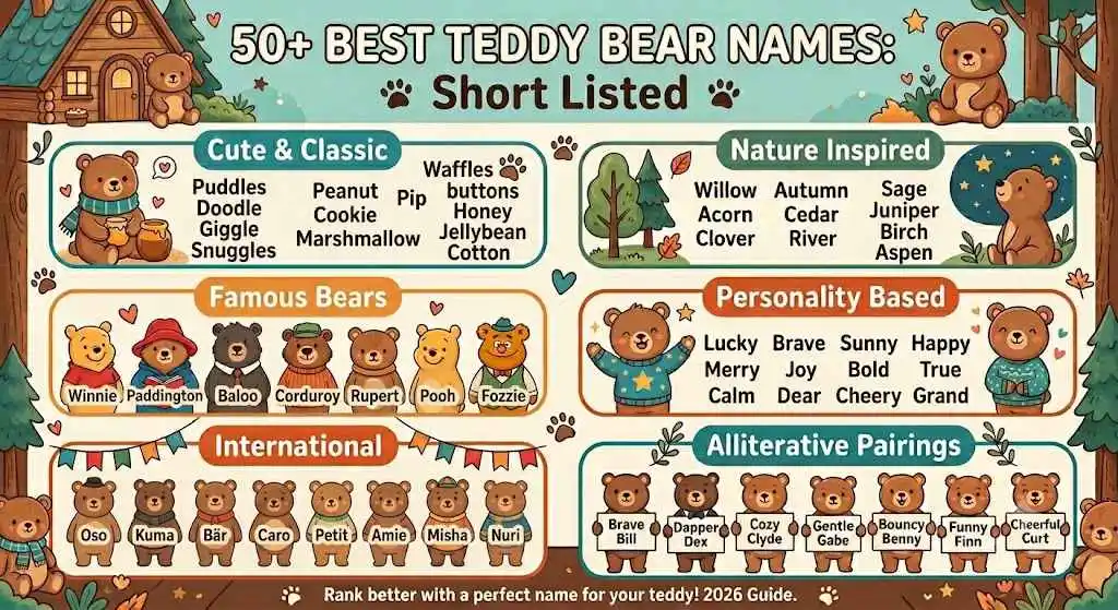 top teddy bear names