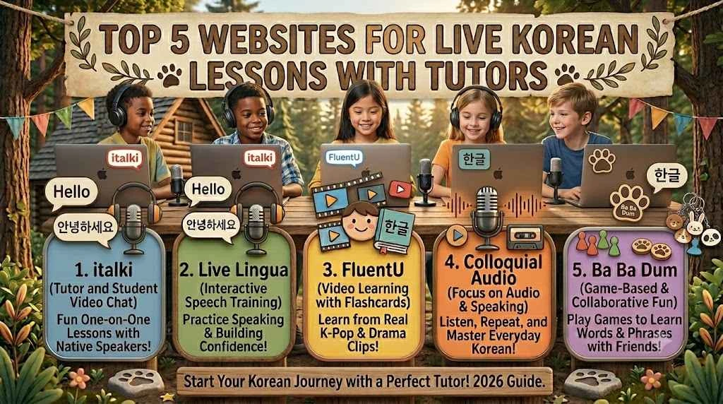 Top 5 Websites for Live Korean Lessons with Tutors