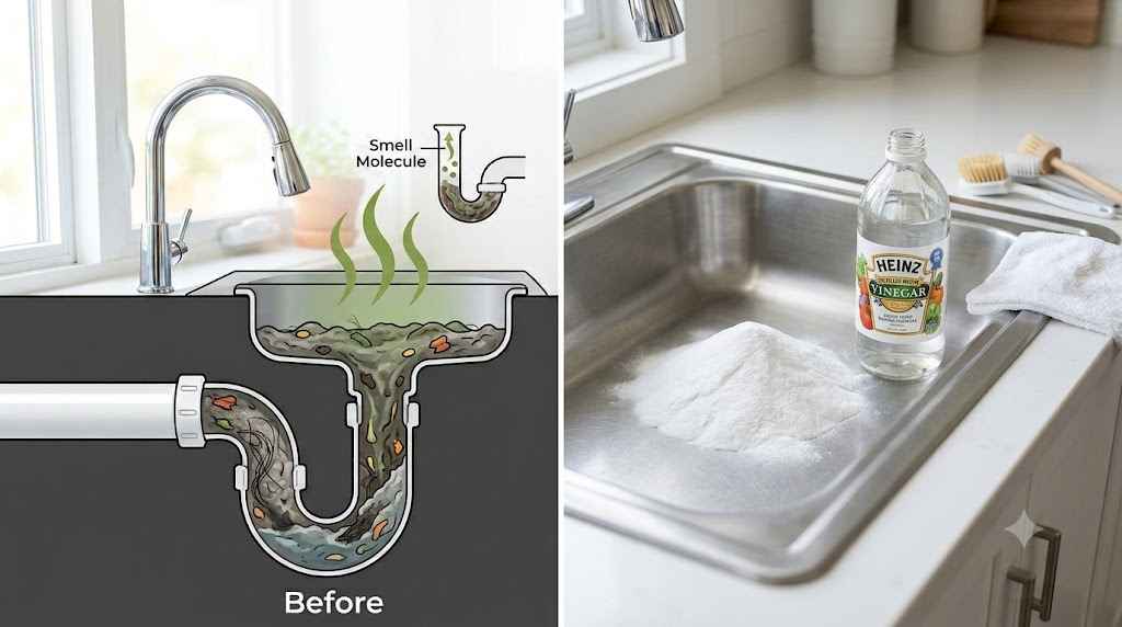 Clean Pipes with Baking Soda and Vinegar