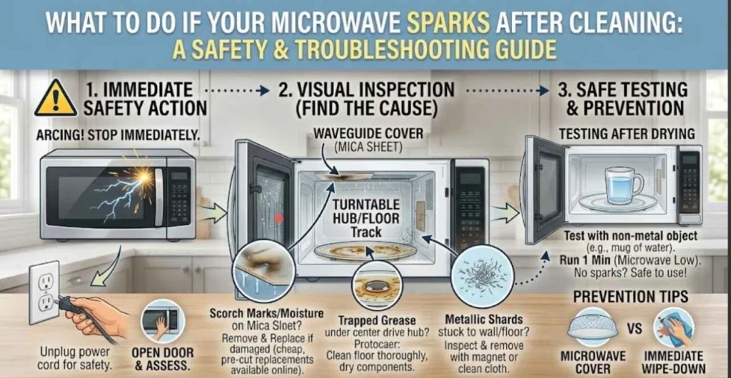 What to Do If Your Microwave Sparks After Cleaning