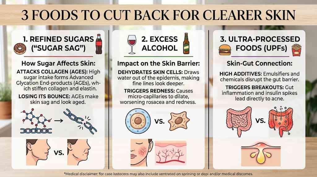 3 Foods to Cut Back for Clearer Skin