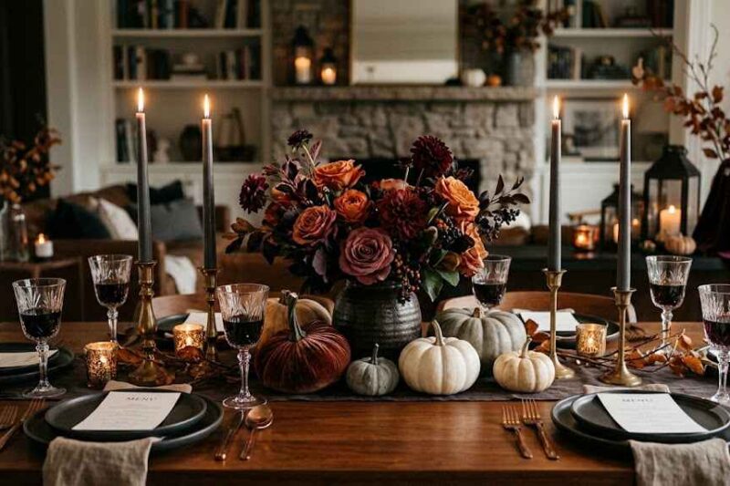 4 Essential Elements For A Sophisticated Grown-Up Halloween Table Display