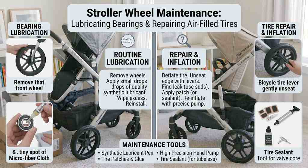 stroller wheel maintanence