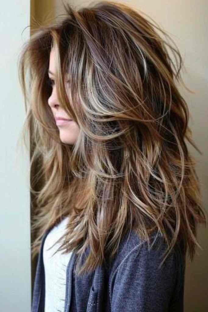 Long Choppy Layers for Coarse Hair