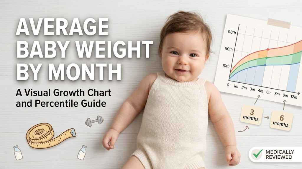 average baby weight by month