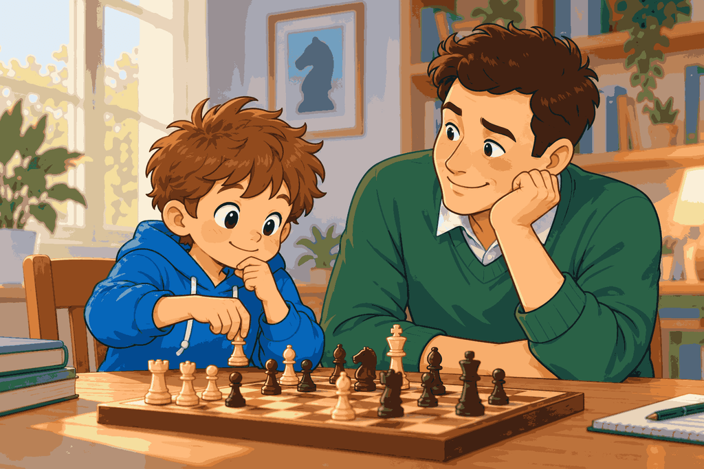 children learning chess