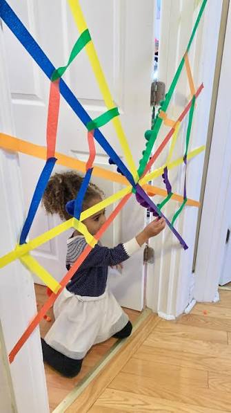 Sticky Spider Web Wall