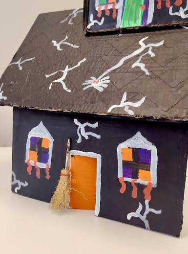 Upcycled Cardboard Box Haunted Mansion Fort