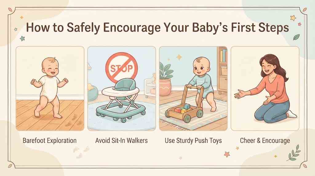 How to Safely Encourage Your Baby’s First Steps