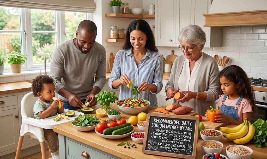recommended sodium intake by age