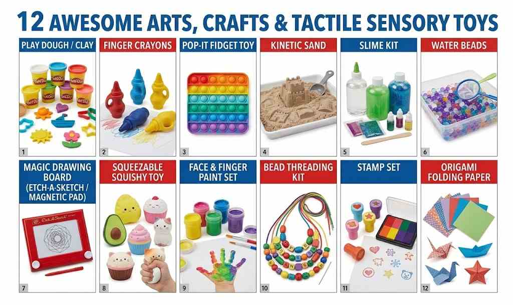 Arts, Crafts & Tactile Sensory (12 Toys)